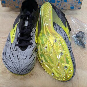 Brooks QW-K v4 Track Spikes Sz 9 US Black Volt Yellow Racing Sprint Shoes